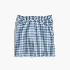 Madewell Gingham Mini Skirt